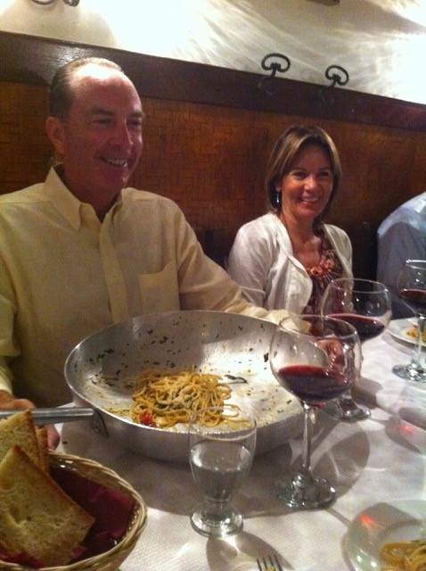 Chuck and Diane, Dinner with Strait of Messina Project Team