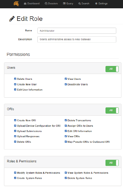 Customizable Roles and Permissions