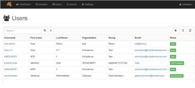 Create and Manage Users of the Biometric Collection Javelin and Ares Devices