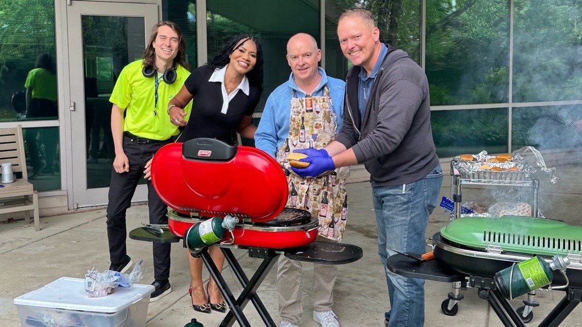 Our team supported The Trevor Project through a series of local fundraising events for Pride Month! We raised thousands of dollars to help create a safer, more inclusive world for the LGBTQIA+ community through events like a pie-in-the-face barbeque, an ice cream social, and a bagels-for-bucks breakfast.