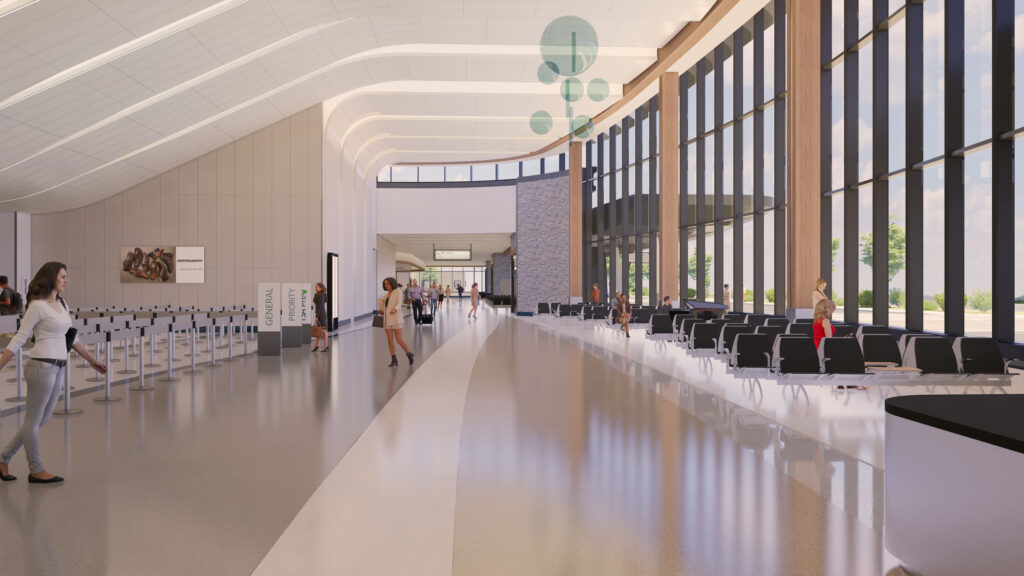 Rendering of the new terminal at Asheville Regional Airport