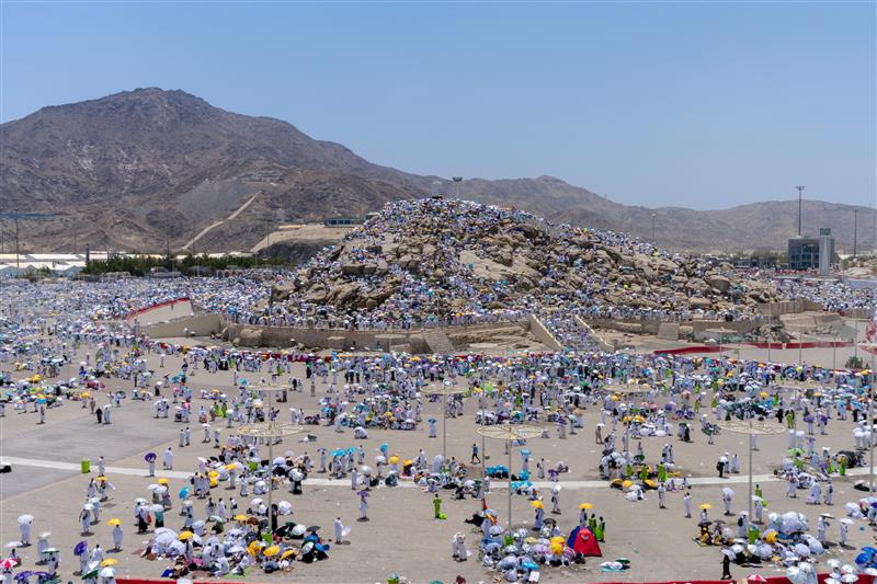 Aerial View of Jabal Al-Rahmah at Mashaer Arafat