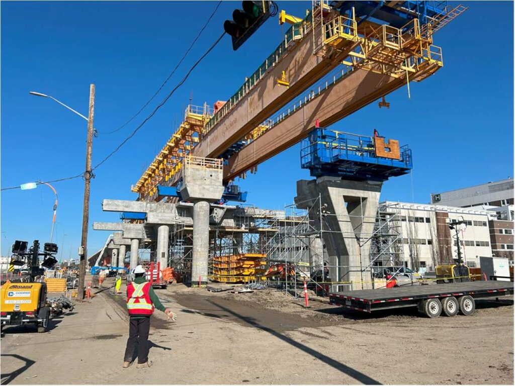 Edmonton Valley Light Rail Construction