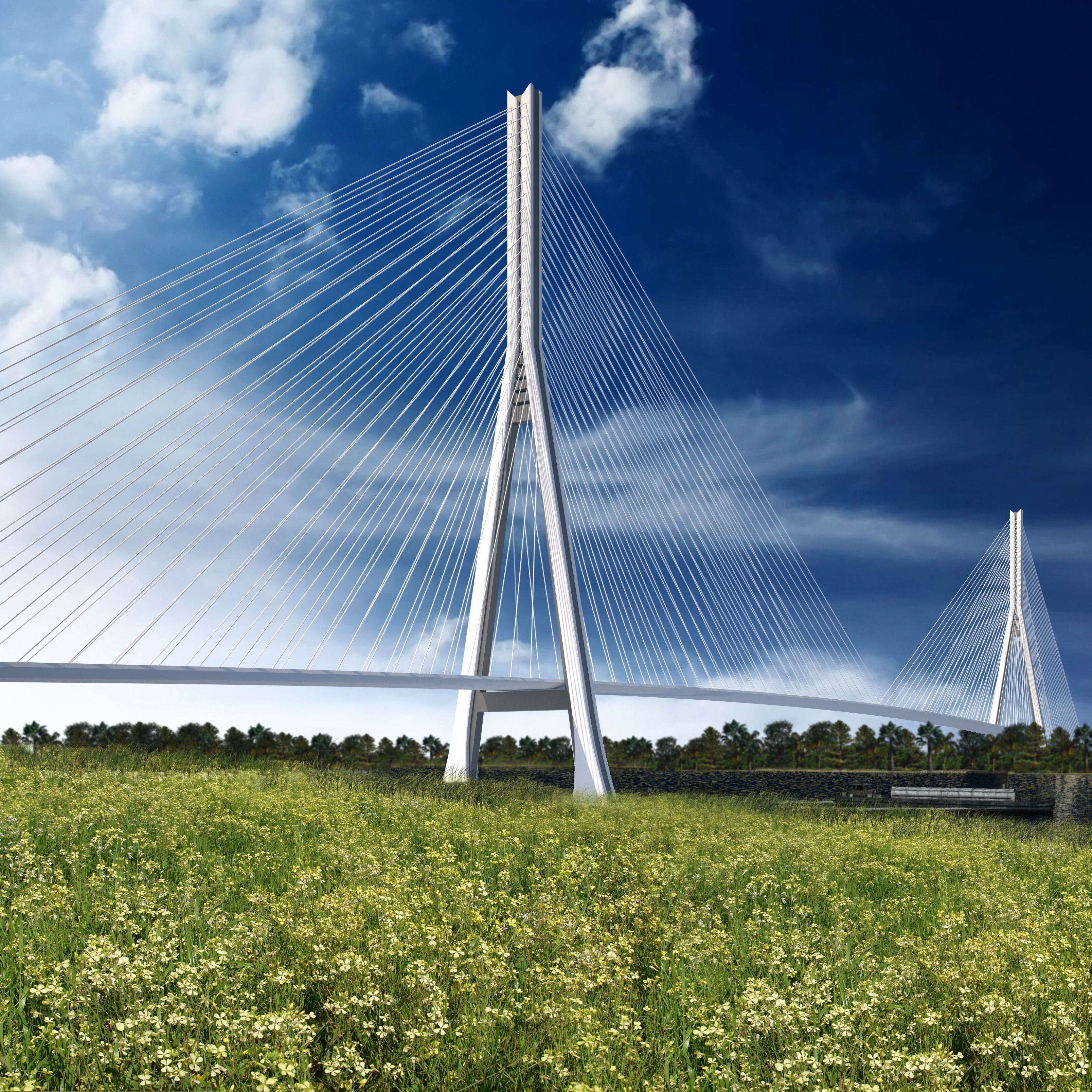 Gordie Howe Bridge Rendering