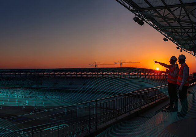 Construction on the stadium